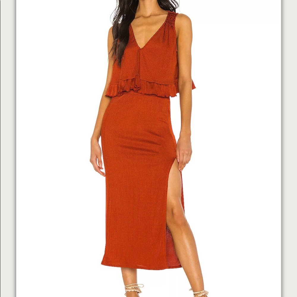 Free People No Excuses Skirt Tank Set in Paprika
